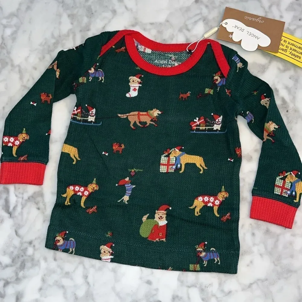 NWT ANGEL DEAR HOLIDAY PJ SET 6/12M